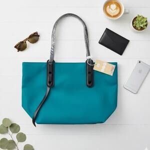 Most Wanted USA Water-Resistant Nylon Tote Bag Green NWT